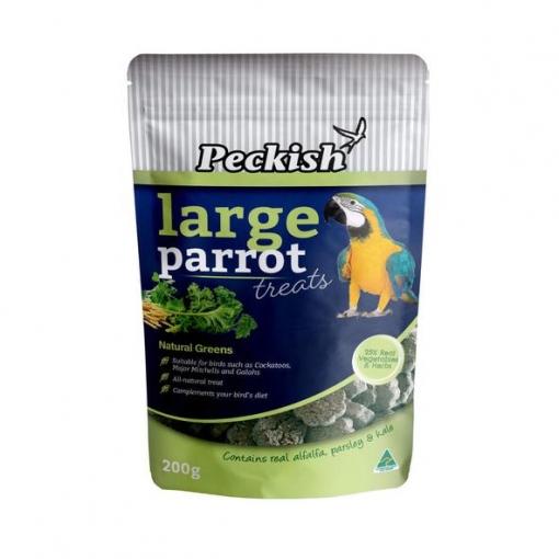 Peckish Large Parrot Treats Natural Greens 200g